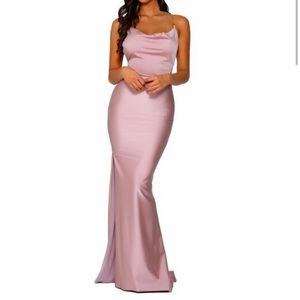 Mauve pink with chain straps dress